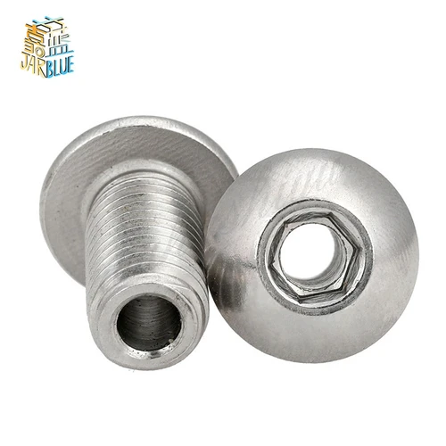 Máquina de roscado de acero inoxidable 304, cabeza redonda/placa, tornillo hueco hexagonal, tornillo hueco, 1-5 piezas, M4, M5, M8, M10, M12