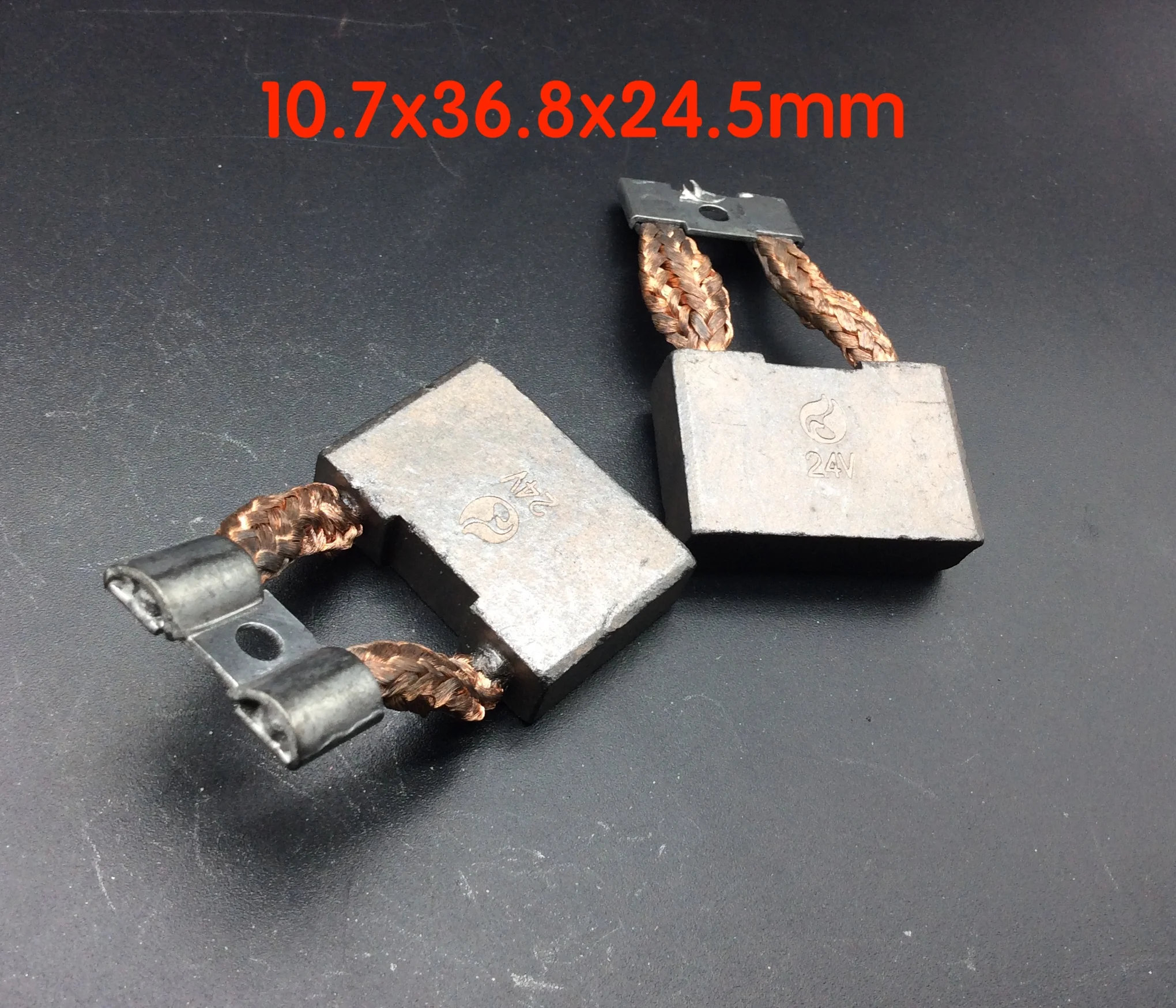 3pcs for CAT 320E 336D 312 324C D excavator starter motor carbon brush 10.7x36.8x24.5mm 24V