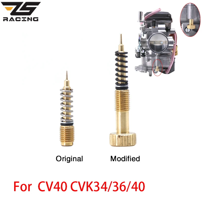 ZS Racing Motorcycle Carburetor Air Adjusting Screws Idle Mixture Fuel Ratio Screw For Harley CV40 Keihin CVK34 CVK36 CVK40