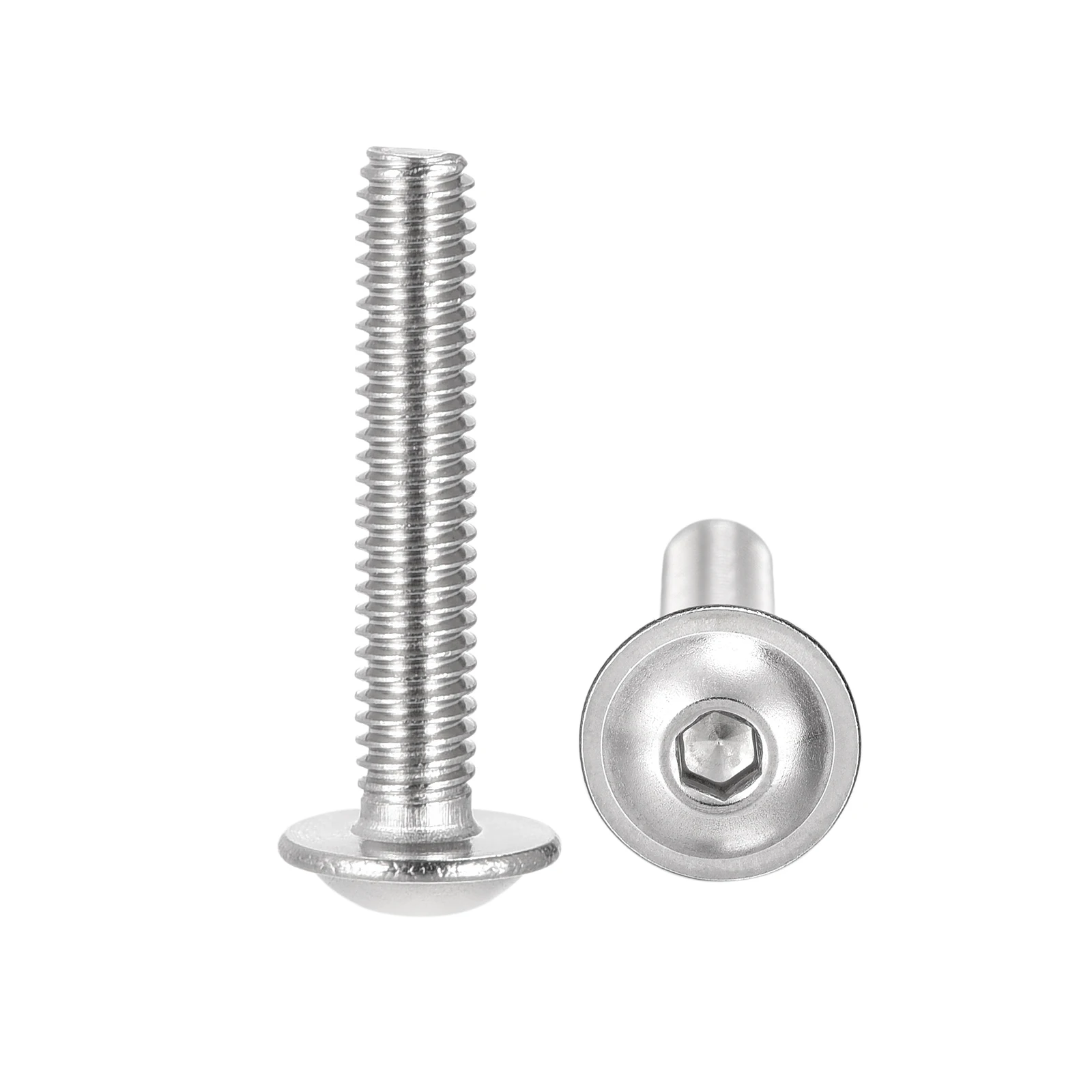 

uxcell M4x22mm 304 Stainless Steel Flanged Button Head Socket Cap Screws 50pcs