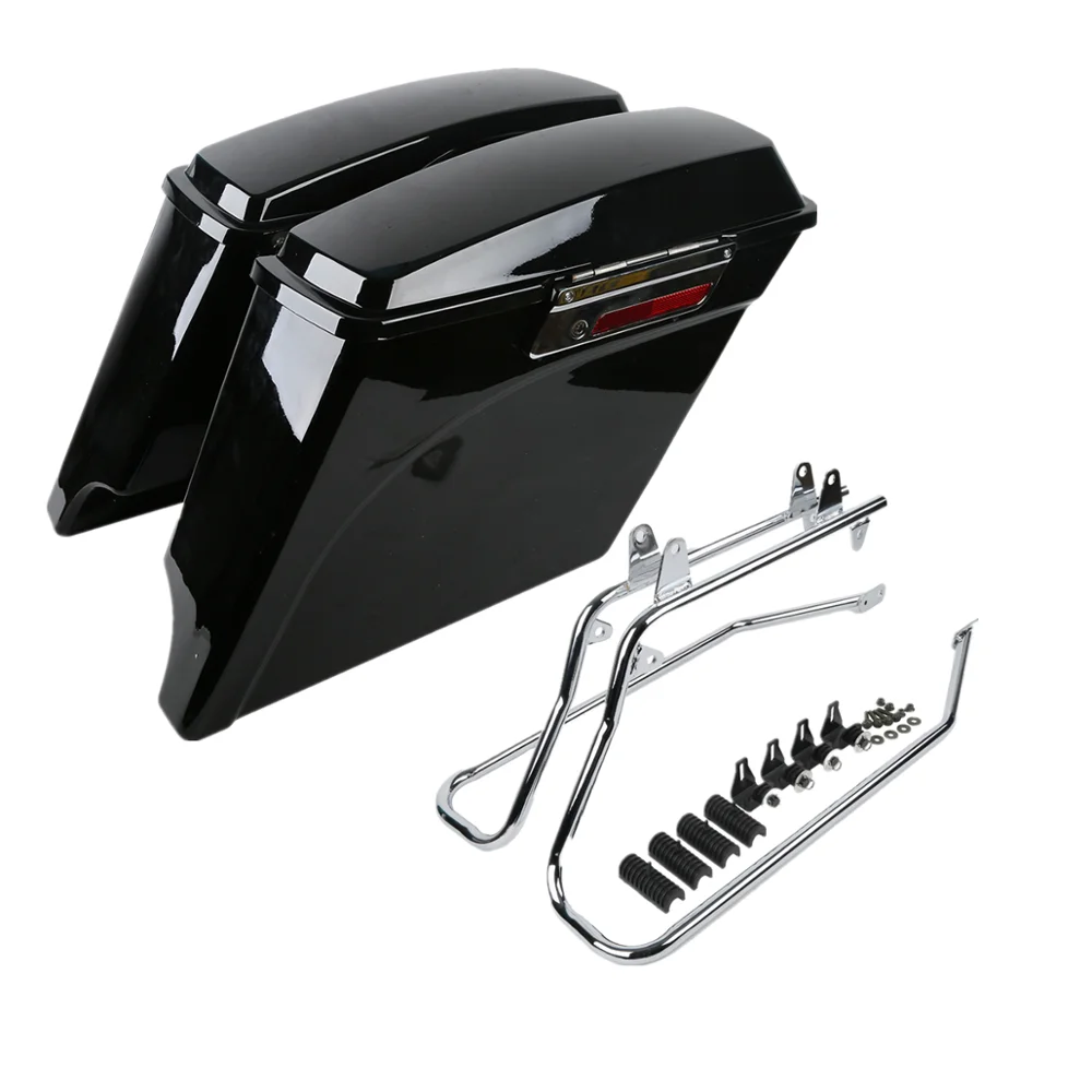 Motorcycle Hard Saddlebags Saddle Bag Conversion Brackets For Harley Softail 1986-2013