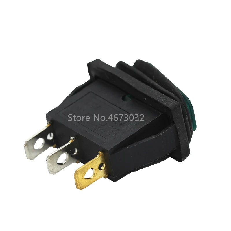 1pcs KCD3 New On Off Rectangle Long Rocker Switch with Waterproof IP67 Cover Car Dash 3PIN