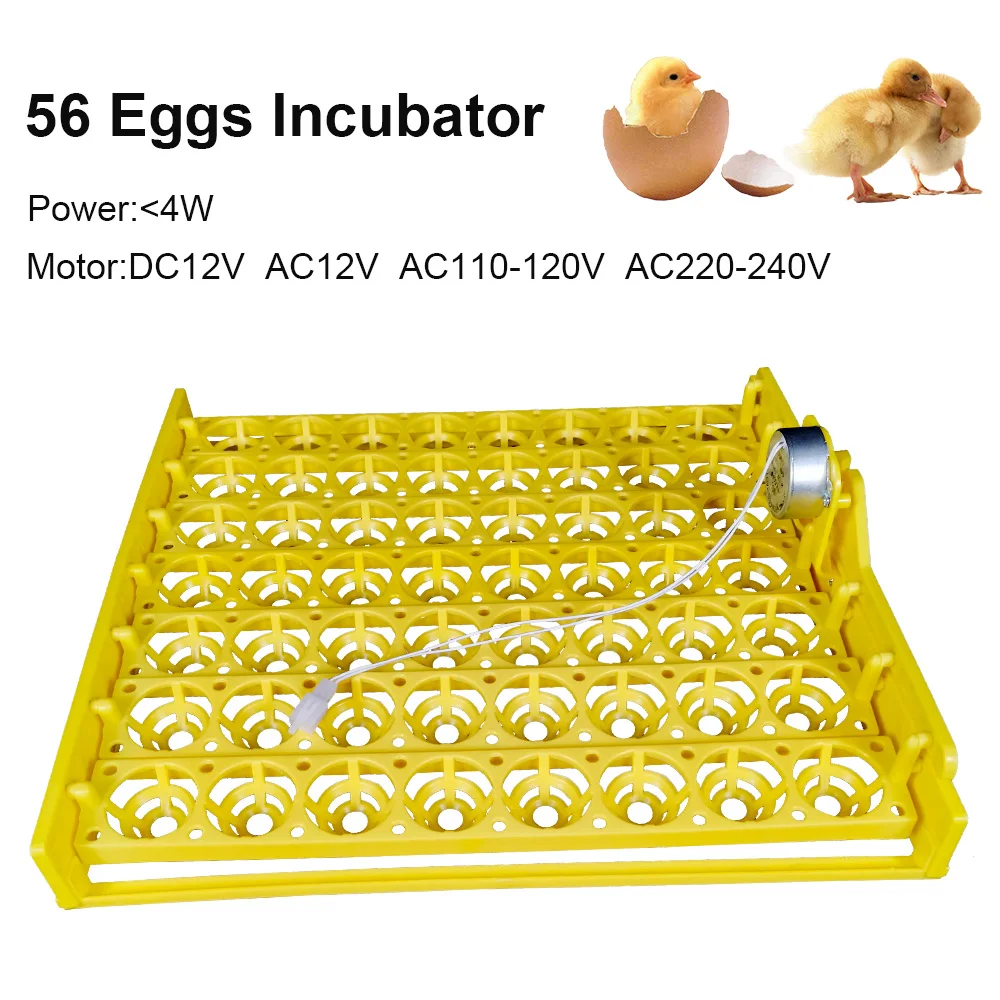 56 Eggs Incubator Turn Tray Chickens Ducks Poultry Automatically Incubator Turntable Turn Eggs Incubation Equipment 1 Set