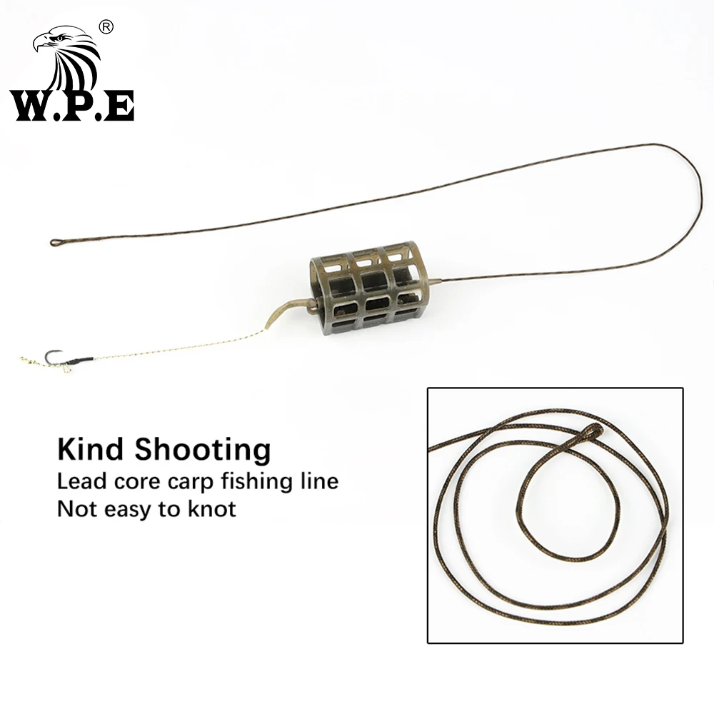 W.P.E Europe Carp Fishing Rig Hair 1set Hand Made Carp Fishing Rig 40g/50g/60g/70g/80g Leader Core Line Carp Fishing Group Pesca