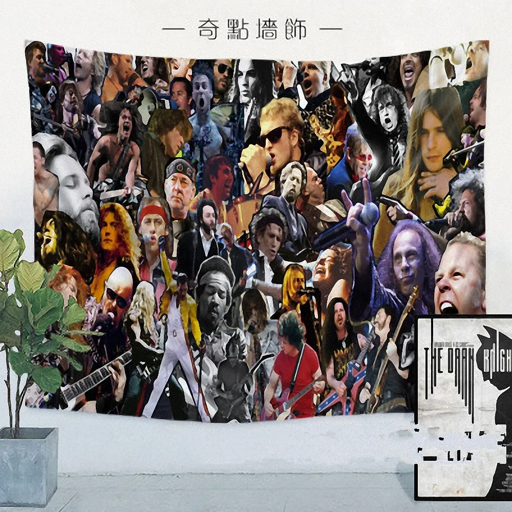 

Rock Hip Hop Reggae Posters Banners Music Studio Wall Decoration Hanging Painting Waterproof Cloth Polyester Fabric Flags D4