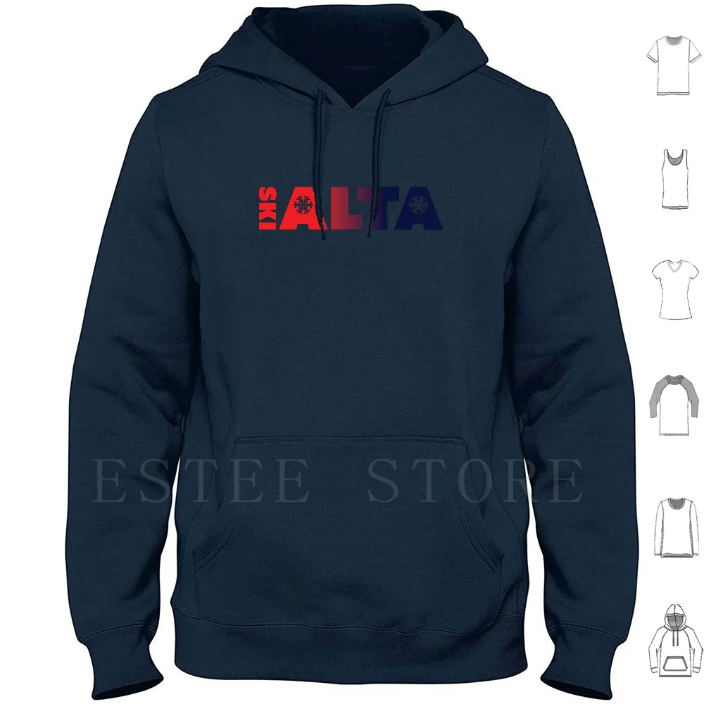 

Ski Alta Mountains Brighton Deer Valley Hiking Mountain Sunset Red Gift Ideas Hoodies Long Sleeve Ski Snowboard