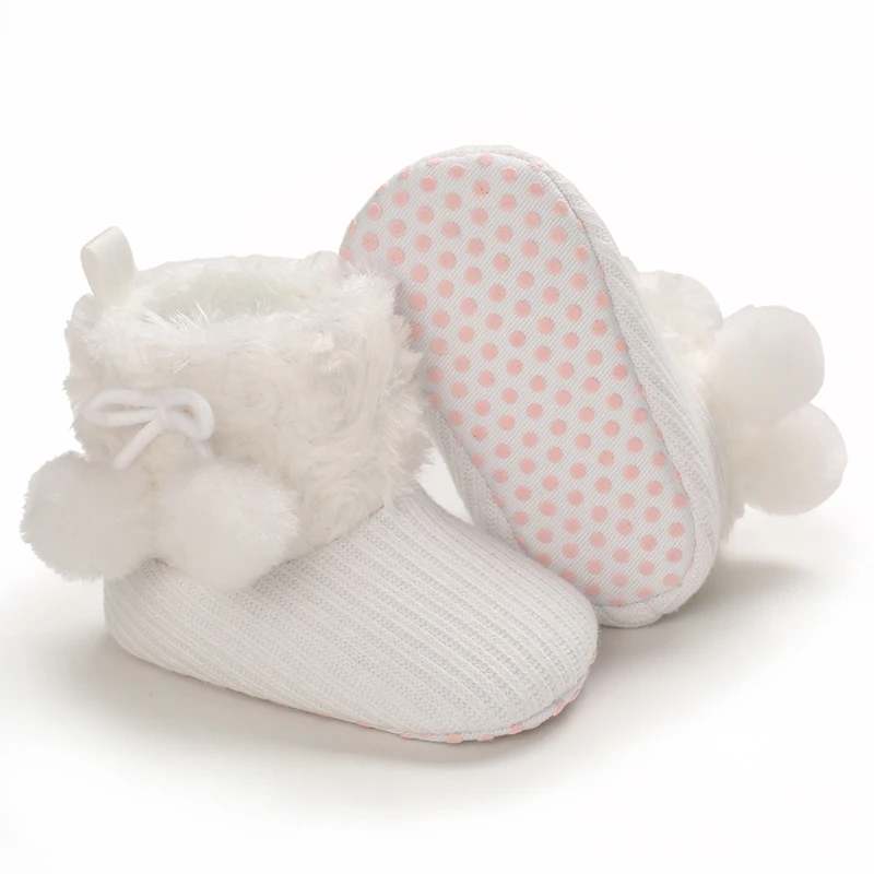 Lovely Newborn Baby Warm Fluffy Boys And Girls Toddlers Shoes Pure Cotton Comfortable Soft Non-Slip Baby Shoes