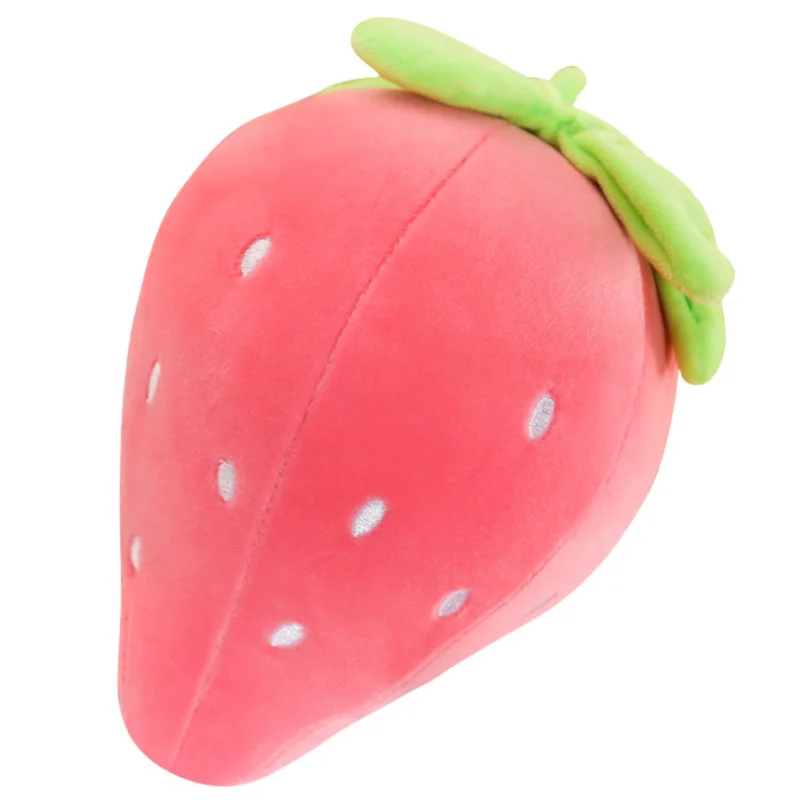 

New 1pc 22cm simulation Pink Strawberry Soft Plush Food Fruit Toy Down Cotton Stuffed Strawberries Plants Plushie Decor Kid Gift