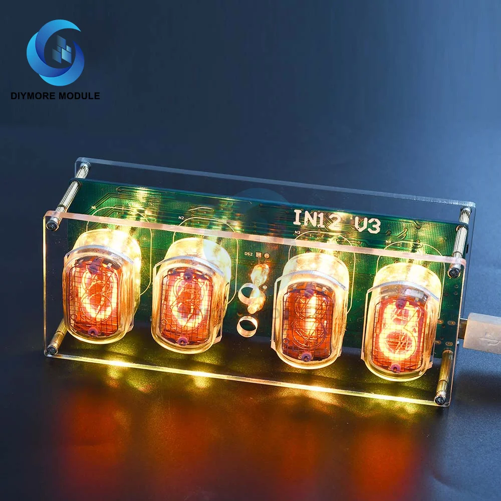 IN12 IN-12 PCBA Nixie Tube Digital LED Clock Electronic DIY Kit Retro Gift Glow Clock Gift Without Tube