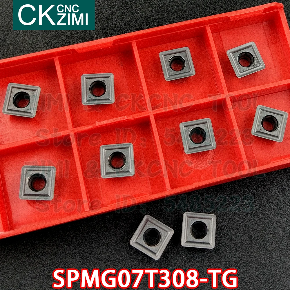 Tablete spmg 07t308 t inserções de metal, ferramentas de torno cnc para aço inoxidável, pastilha de metal indexável em u