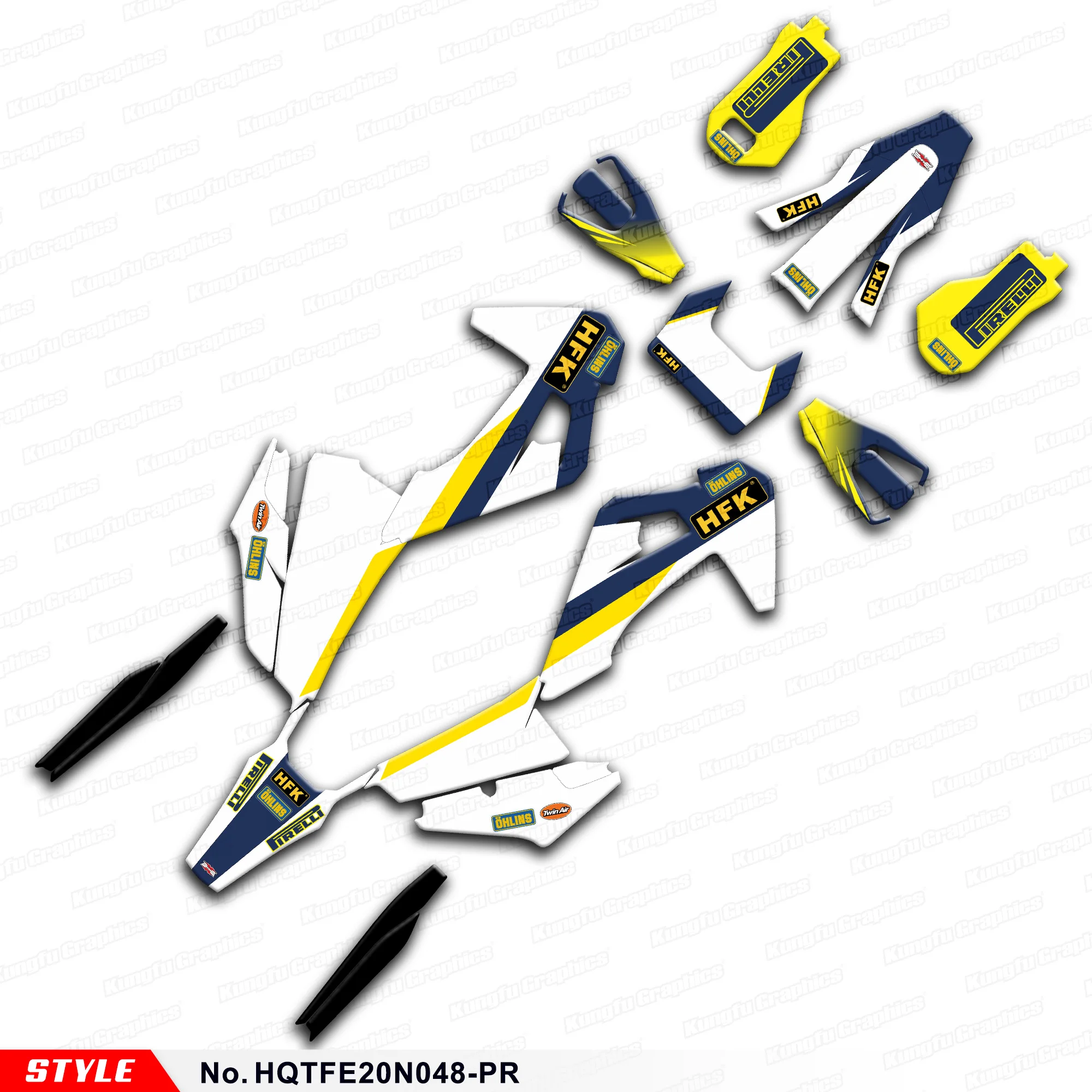 

AFTERMARKET Enduro Graphics для Husqvarna TE 150i 250i 300i FE250 FE350 FE450 FE501 FE 250 350 450 20 to 22, HQTFE20N048-PR