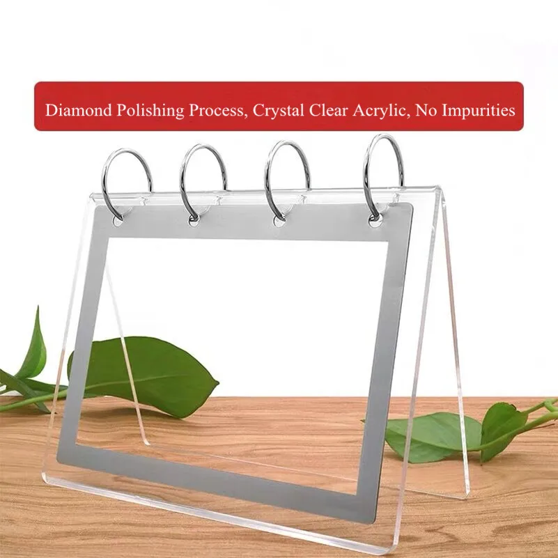 A6 Flip Table Acrylic Card Holders Sign Poster Display Stand Menu Paper Holder Picture Photo Frame