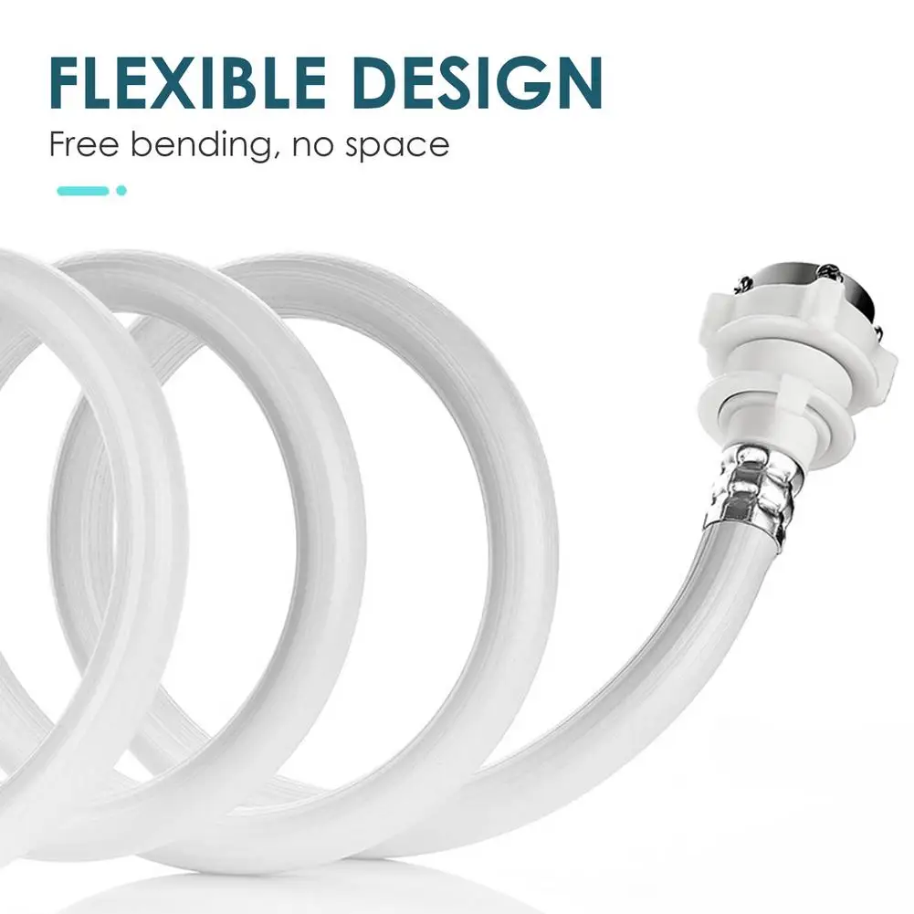 Lavatrice automatica tubo acqua durevole bianco ingresso tubo tubo acqua tubo flessibile doccia espandibile tubo flessibile in Silicone