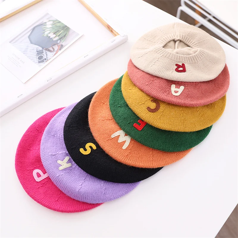 New pumpkin hat Fashion knit Beret Multicolor Children Baby Hats Autumn Winter Styling Accessories 2-6 years old kids hat