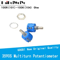 3590S-2 3590S-2-103L 103 102 104 503 10K 1K 100K 50K ohm 3590S Precision Multiturn Potentiometer 10 Ring Adjustable Resistor