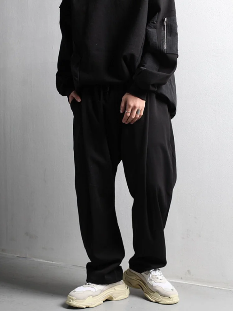 

Men Wide Leg Pants Sports Pants Spring And Autumn New Japanese Simple Fashion Trend Leisure Loose Pants
