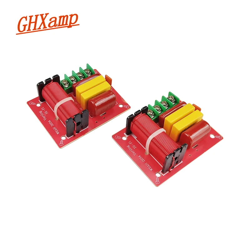 80W 2 Way Treble Bass Speaker Crossover Hifi Sound Quality Improvement Tool for Below 6inch Speaker 4-8ohm