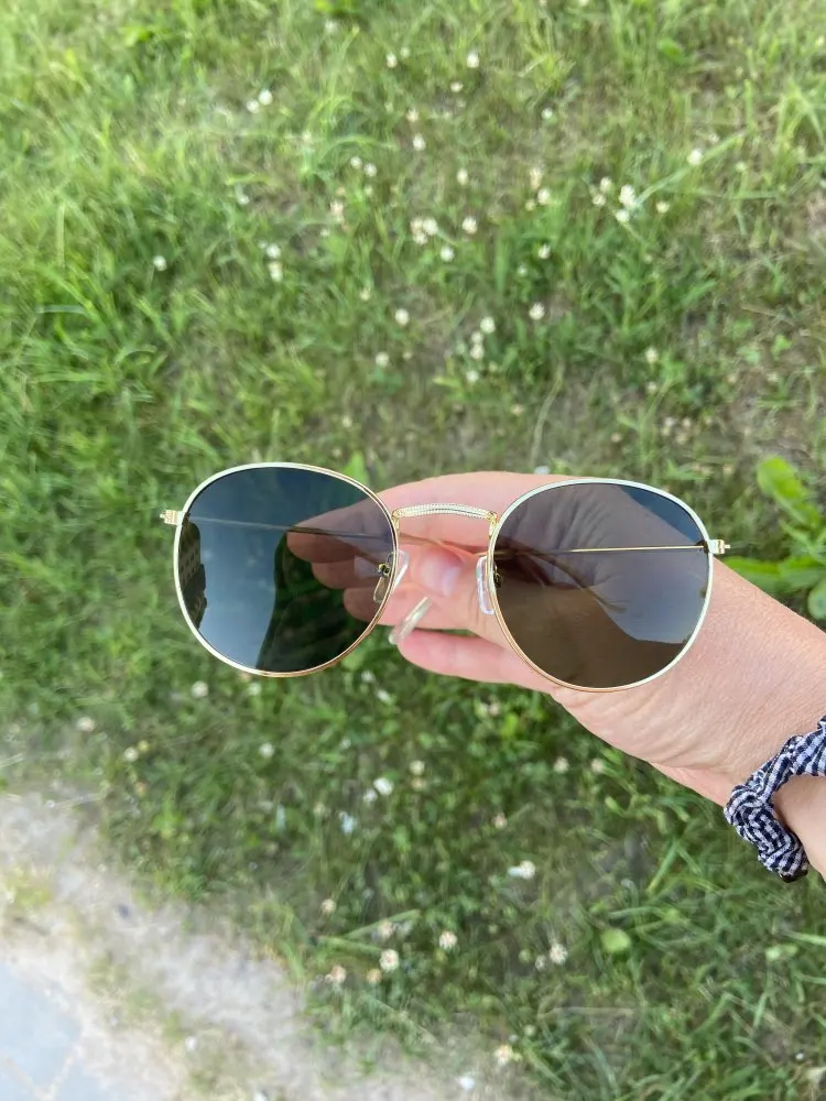 Retro owalne okulary przeciwsłoneczne damskie/męskie marka projektant vintage małe klasyczne okrągłe okulary przeciwsłoneczne na zewnątrz UV400 óculos De Sol Gafas — zdjęcie 3