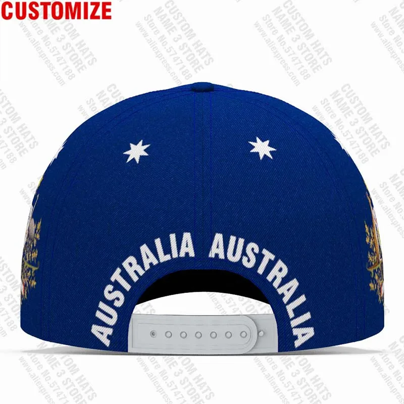 Australia Baseball Caps Free Custom Made Name Number Team Logo Australian Hats Aus Travel Au Nation Flags Cap Navy Blue Headgear