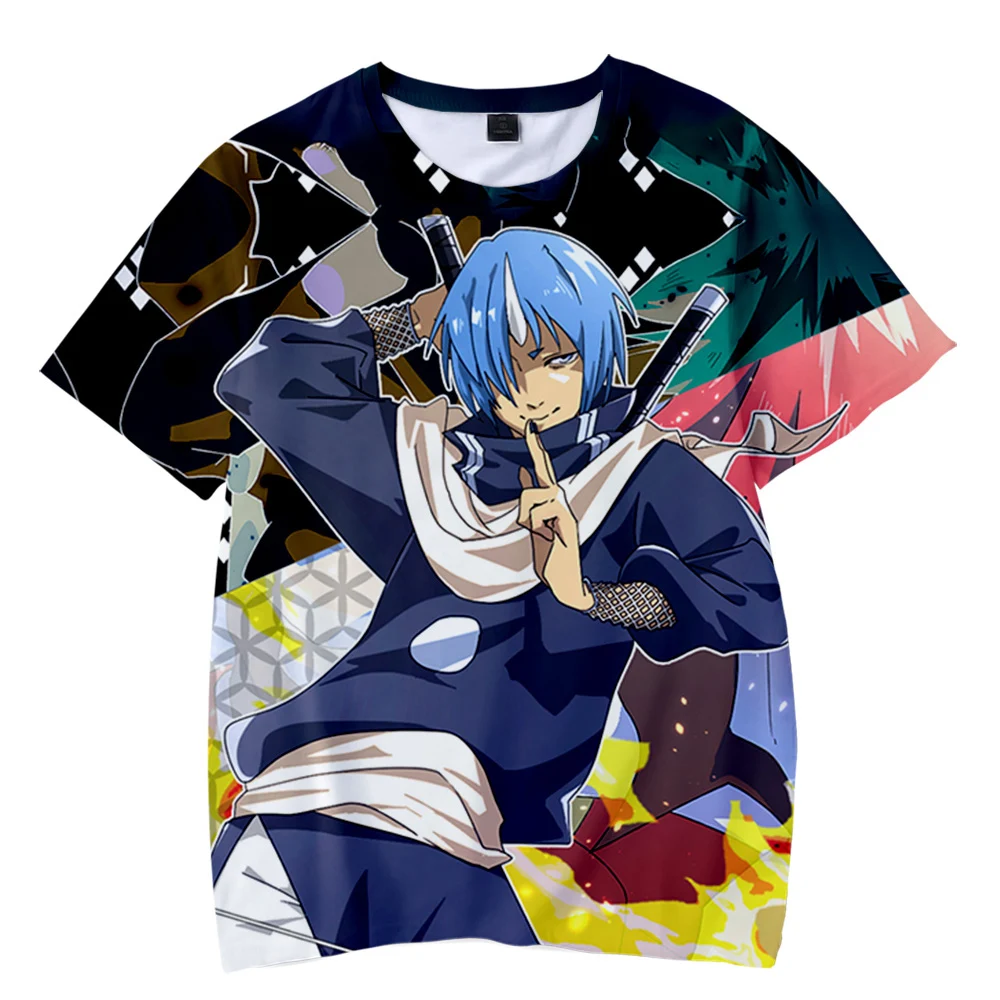 That Time I Got Reincarnated as a Slime Anime T-shirts 3D Prints Women Men Fashion Summer Short Sleeve T shirts