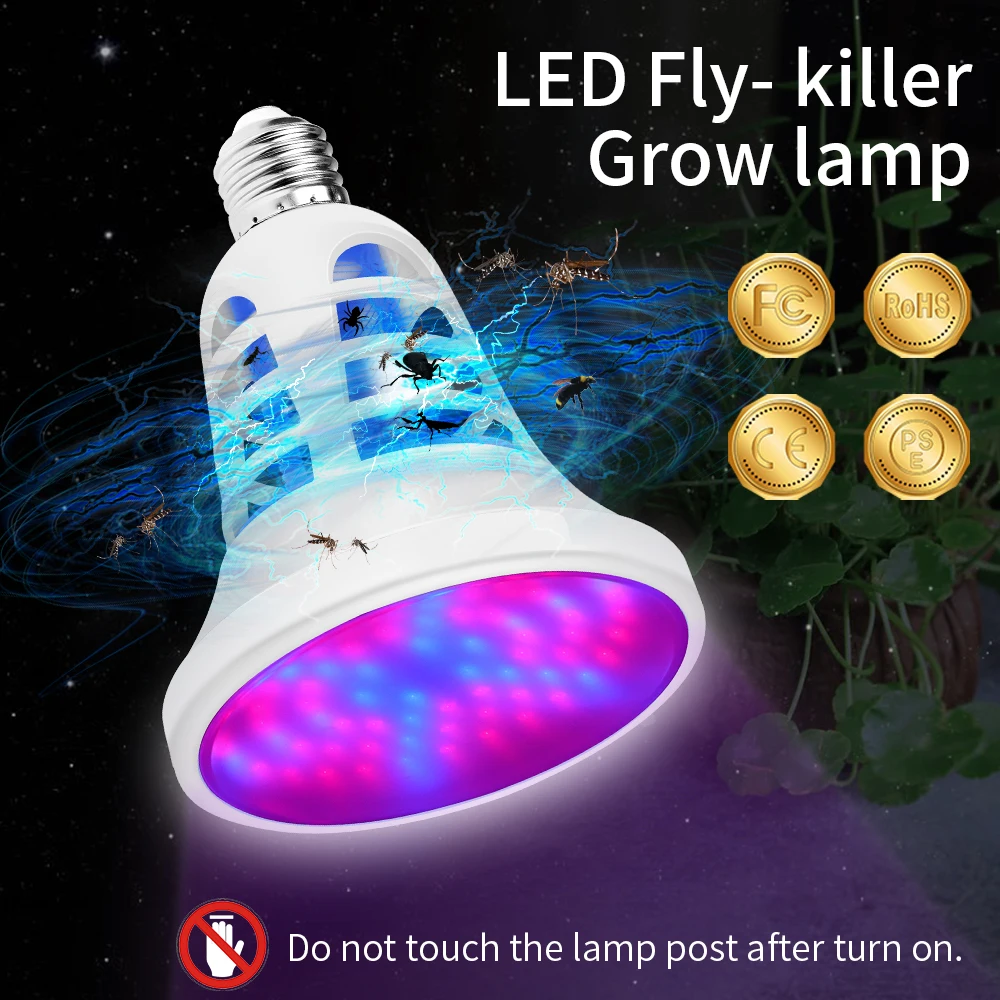 Led Pest Repeller Light E27 Full Spectrum Grow Light USB Led Mosquito Killer Lamp 220V Led Plant Lamp 110V Insect Killer Light