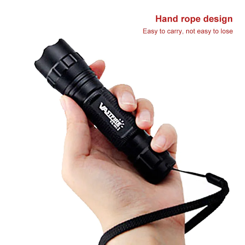 501B LED Tactical Light 500 Yards Rechargeable Hunting Flashlight Torch+Rifle Mount+Remote Switch+18650+Charger+Box