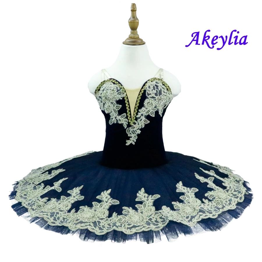 Velvet white Pre-Professional Ballet Tutus Classical Tutu pancake Adult Women platter Tutu Stage dress Costume blue BLST19101