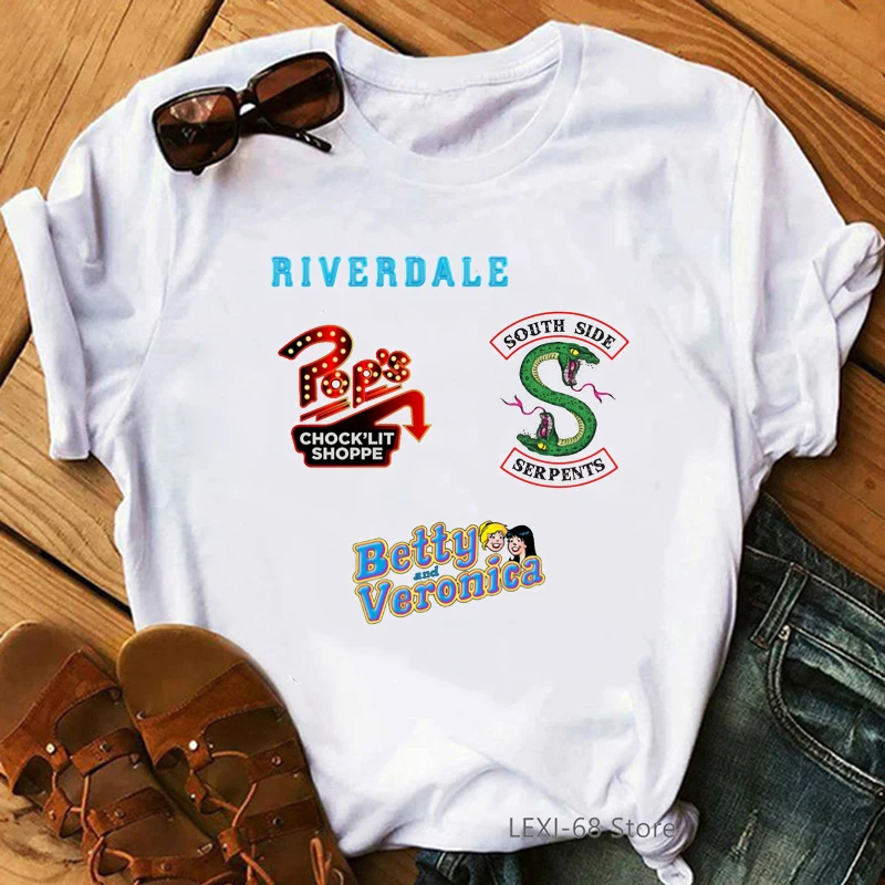 

TV Riverdale Logo Pop's T-shirt women graphic T shirt femme Summer tops Harajuku shirt Casual Popular tshirt