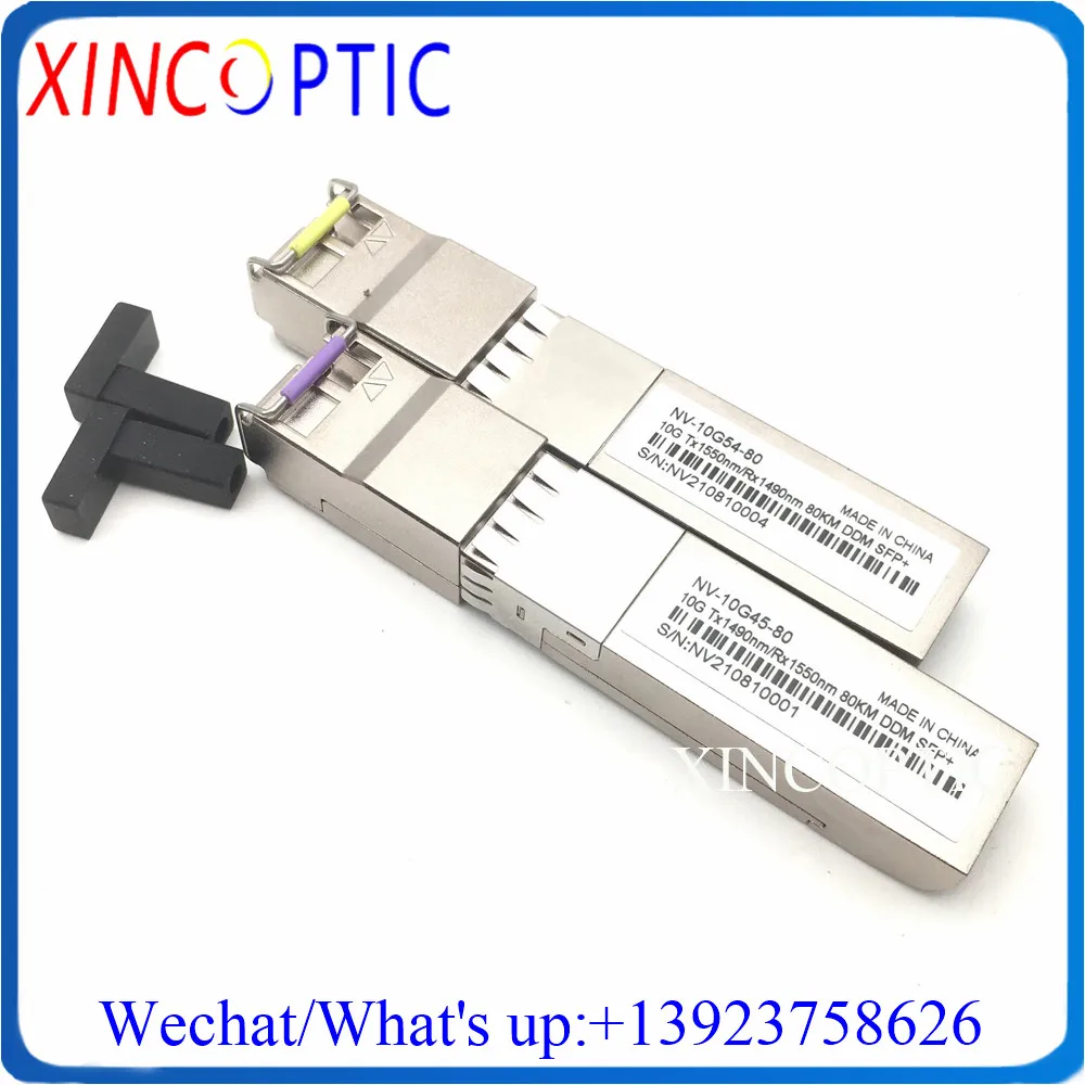 10G BIDI 80KM SFP+ Module SM Simplex 1490/1550nm Single Mode Fiber DDM  LC Connector Compatible with Cisco Switch