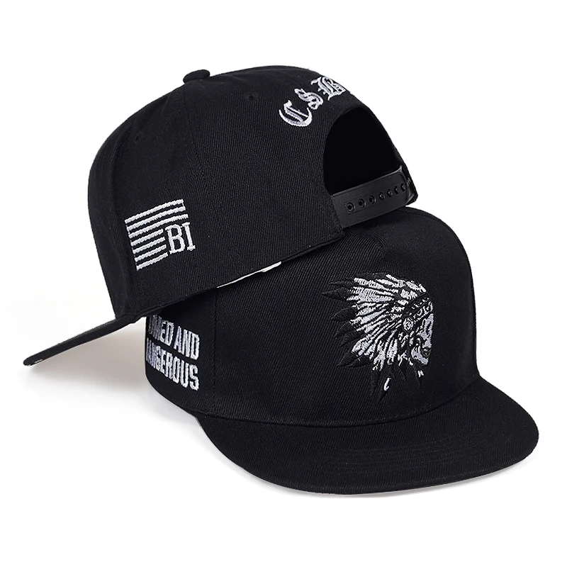 New Indian Chief Flat Hat Fashion Hip Hop Street Dance hats Women\'s Men\'s Universal Baseball Cap Outdoor Sun Caps