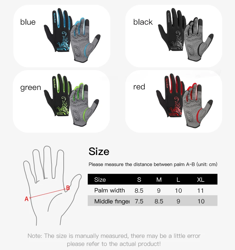 Cycling Gloves Men Sports Bicycle Gloves Touchscreen Shockproof Cycling Gloves Anti Slip Bike Gloves