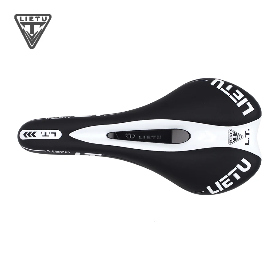 LIETU Open Road MTB Seat covers Men Women Comfort Bicycle Saddle Cycling Racing Saddle Bike Spare Parts Black White Bicycle Acce