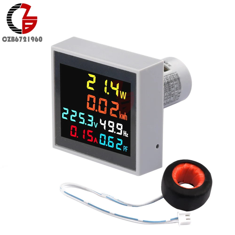 

AC 50V-300V 100A LCD Digital Display Multimeter Voltage Current Power Frequency Meter Wattmeter Voltmeter Ammeter AC 110v 220v