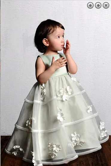 free shipping 2022 new style organza Girls' Formal gowns Lovely princess dress weddings Girl's Pageant Gowns Flower Girl Dresses