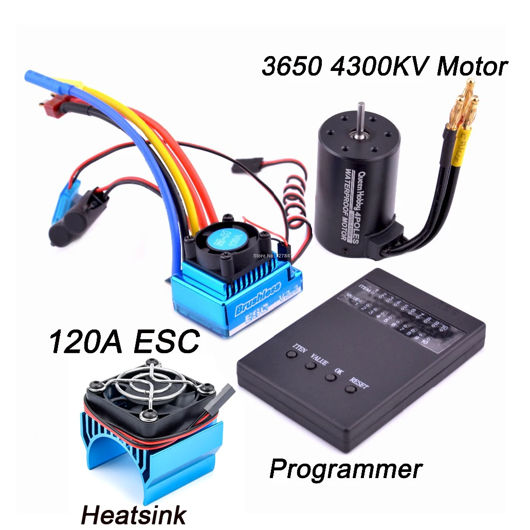 3650 2300KV / 3100KV / 3900KV / 4300KV / 5200KV Borstelloze Motor & 45A 60A 80A 120A Esc Combo Voor 1:10 Rc Auto Boot Deel