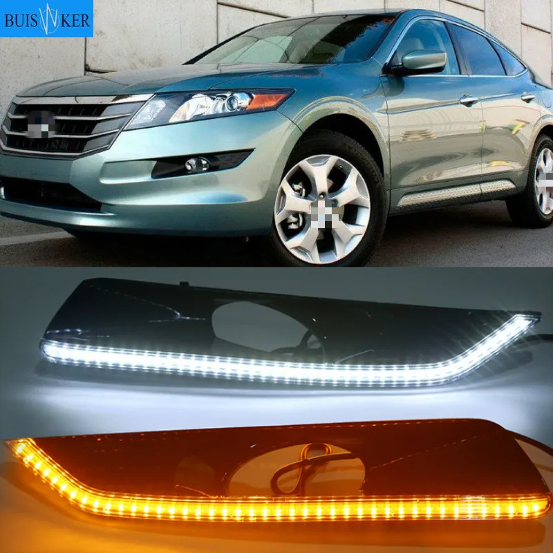 

1 set LED DRL Daytime Running Lights 12V ABS Fog Lamps Cover Headlight Accessories For Honda Crosstour 2011 2012 2013