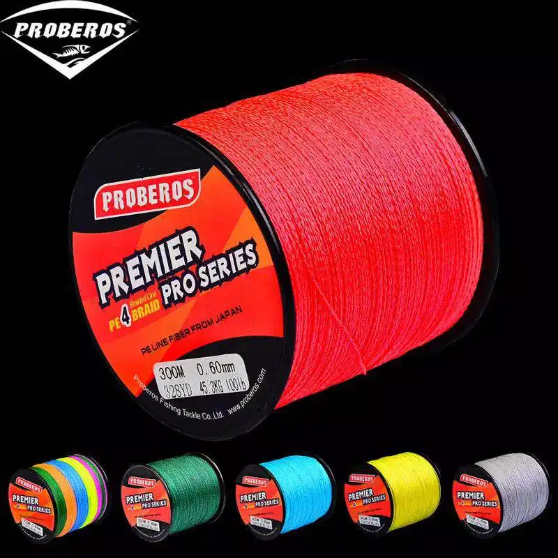 1pc Proberos Premier 300M 500M 1000M Multifilament PE Braided Fishing Line 4 Stand 6LB 30LB 35LB 40LB 50LB 60LB 70LB 80LB 120LB