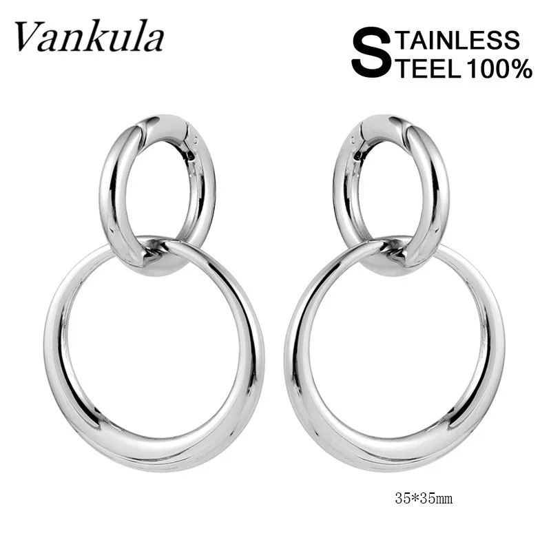 Vankula 316L Stainless Steel Ear Plug Tunnels Snap Hook Body Piercing  Ear Gauges Expander Stone Ear Weights Pair Selling