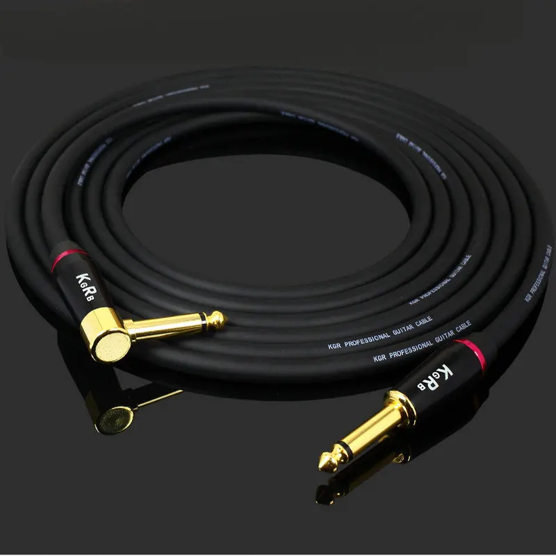 NEW 6.35MM TO 6.35MM MALE TO MALE CABLE Guitar Bass Audio Cable Musical Instrument Audio Durable 091303