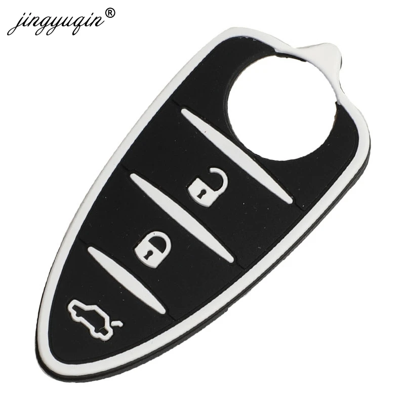 Jingyuqin Chiave Dell\'automobile Pad per Alfa Romeo Mito 156/159 Giulietta GT 4C Accessori In Gomma Pad Button Shell Chiave A Distanza di Riparazione