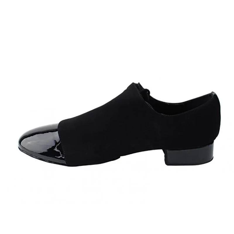 

Practice Split Sole Latin Ballroom Dance Shoes for Men Black Leather Party Dance Shoes Men's 2.5cm Heeled Latin Dancing Shoe OEM