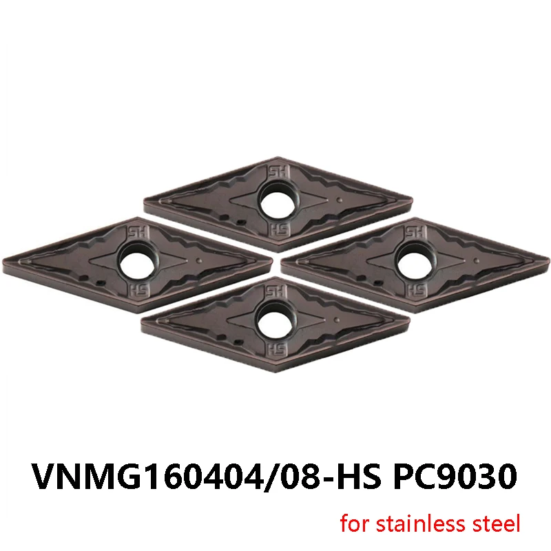 Original 10pcs VNMG160404 VNMG160408 HS PC9030 CNC Carbide Inserts 35 Degree Profiling Turning Tooling Parts Lathe Cutting Tools