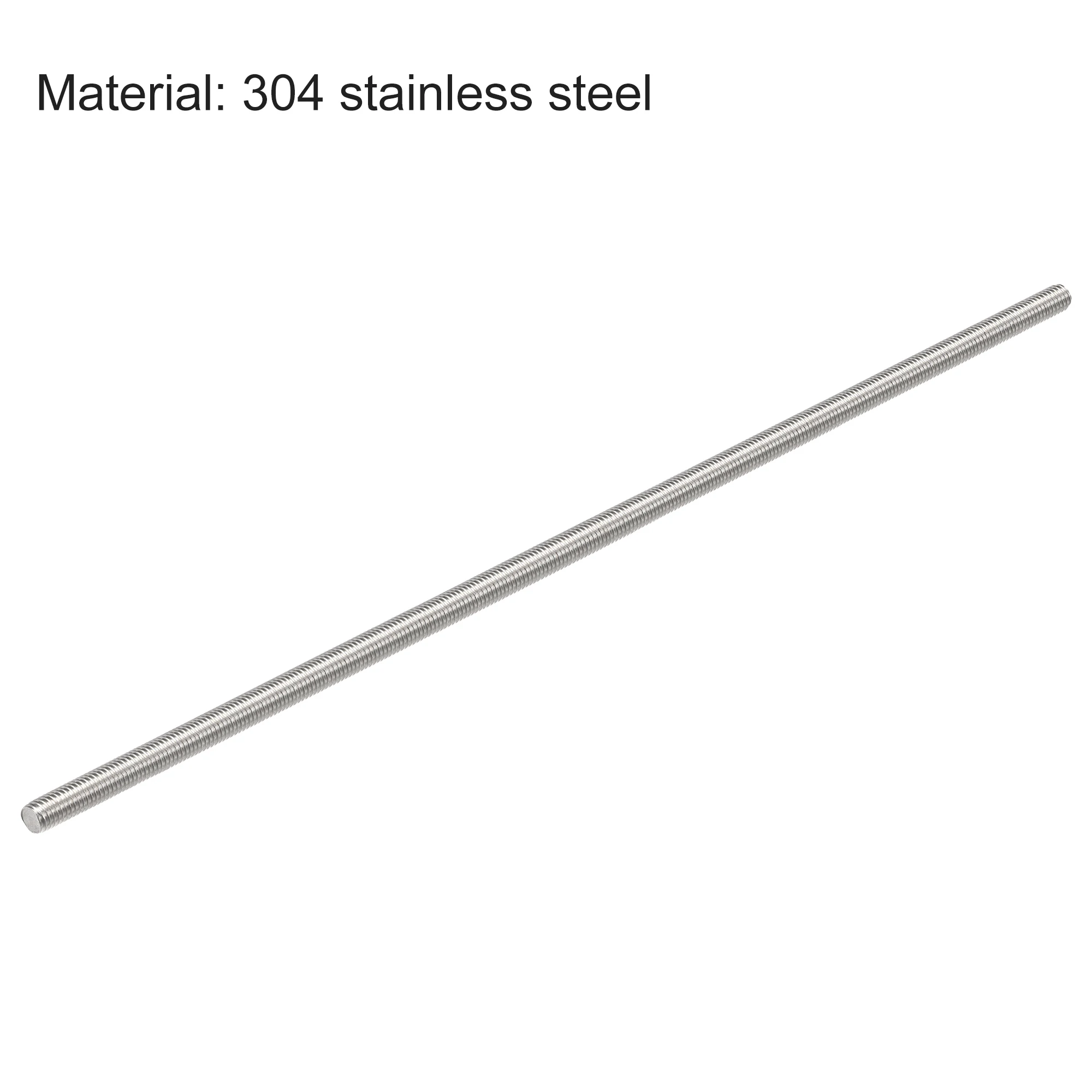 Uxcell M4 x 150mm Fully Threaded Rod 304 Stainless Steel Right Hand Threads