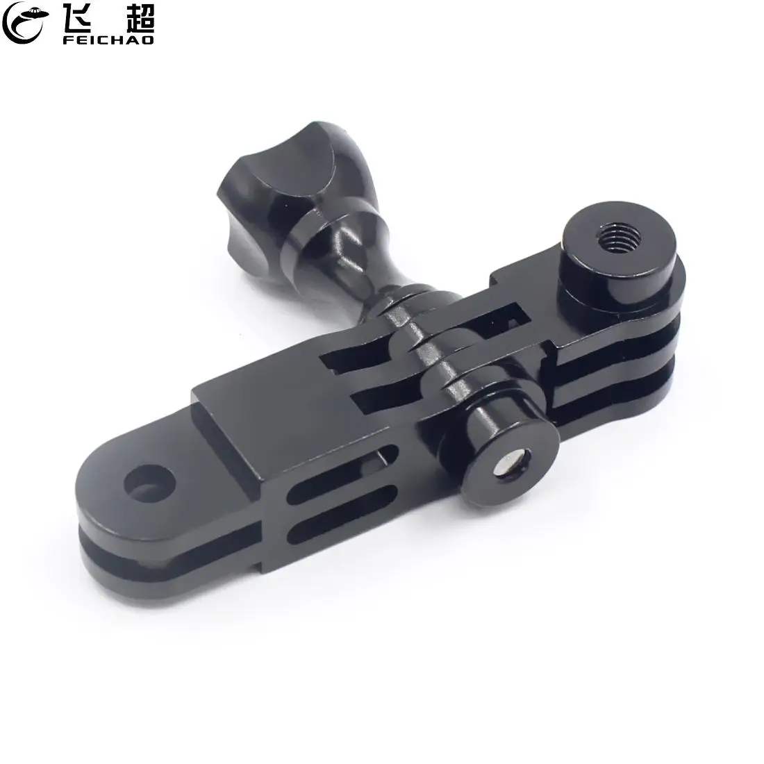 Adaptateur de bras pivotant réglable à trois voies, en aluminium CNC pour GoPro Hero 8 7 6 5 4 pour DJI OSMO Action pour SJCAM YI Eken Camera