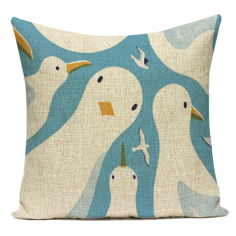 لطيف الكرتون الطيور غطاء الوسادة ديكور المنزل كيس وسادة لمكتب أريكة سيارة الشمال ديكور المنزل وسادة غطاء