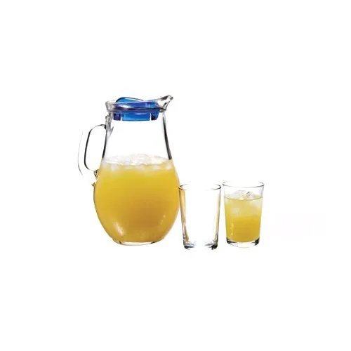 Water Kit 6 PCs Cups + 1 Water Jug Water Bottle, Musluklu Lemonade, Glass Teapot, drink Dispenser Musluklu Lemonade