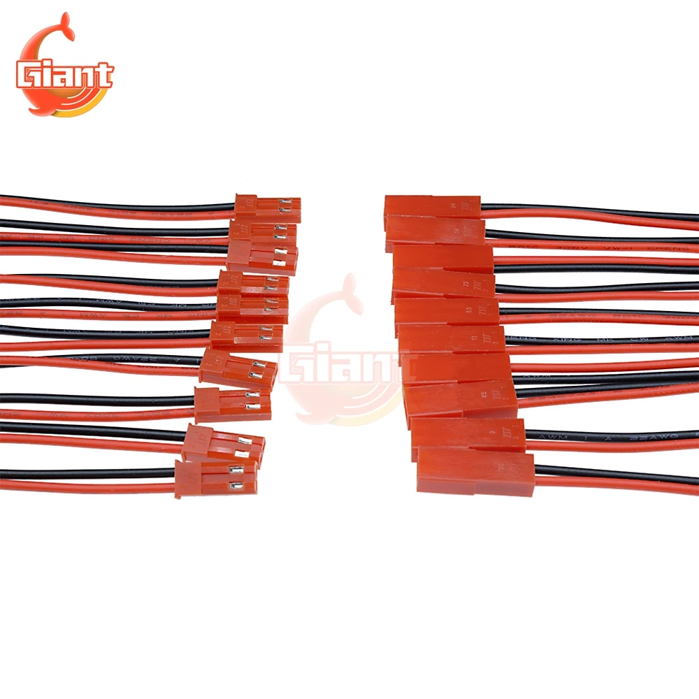 10 Pairs 100mm Male Female Connector JST Plug Cable For RC BEC Battery Helicopter DIY FPV Drone Quadcopter 10cm