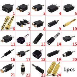 1pcs 3.5mm Male / Female Plug Jack Stereo Coupler Adapter 3.5 mm Mono Stereo to 6.35 RCA Charging Connector for iPhone PC Phone