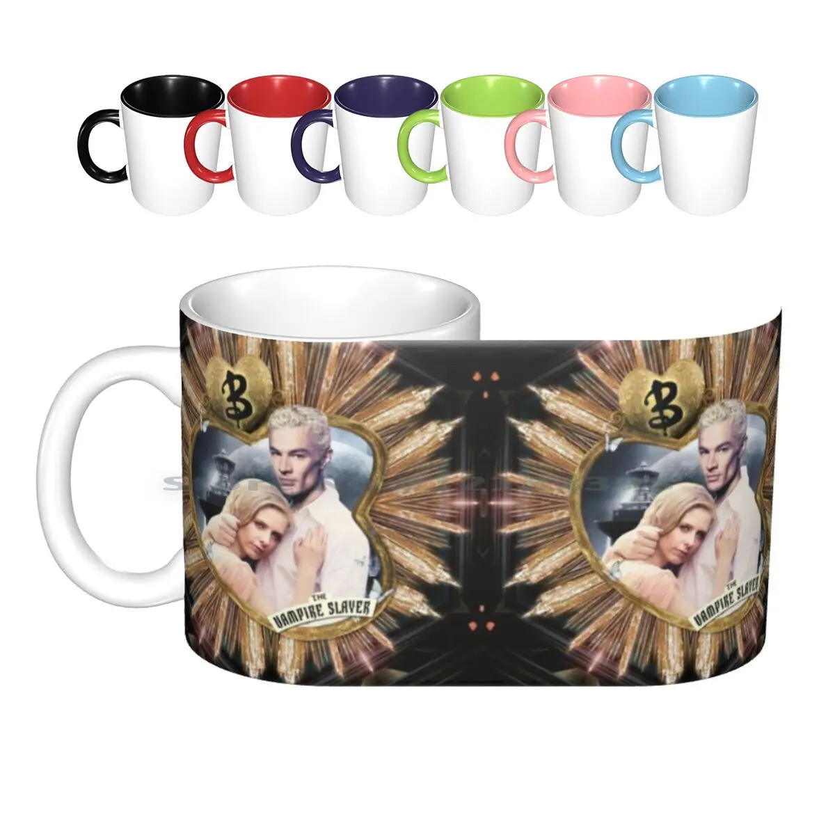 Buffy & Spike Ceramic Mugs Coffee Cups Milk Tea Mug Buffy Spike Buffy The Vampire Sarah Michelle Gellar James Marsters Spuffy