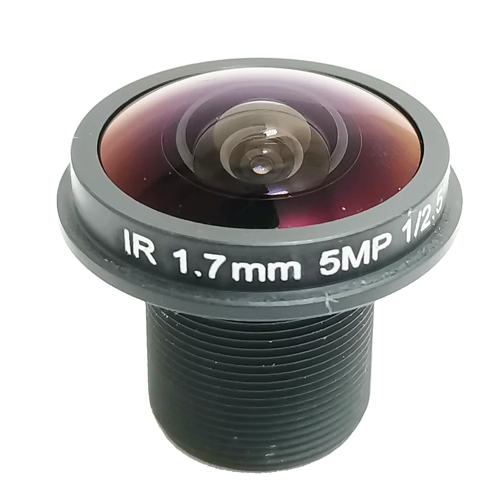 5MP 1.7mm Fisheye Panoramic Lens 180 Degree Lens IR CCTV Camera Lens 5 Megapixel for HD Security 1/2.0 Panoramic Lens